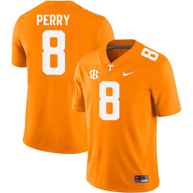 Men #8 Kalib Perry Tennessee Volunteers College Football Jerseys Stitched-Orange